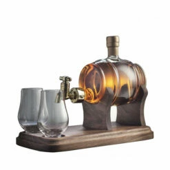 Barrel And 2 Glasses
