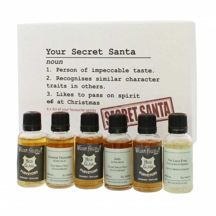 Secret Santa Christmas Whisky Gift Set 3 Secret Santa Christmas Whisky Gift Set