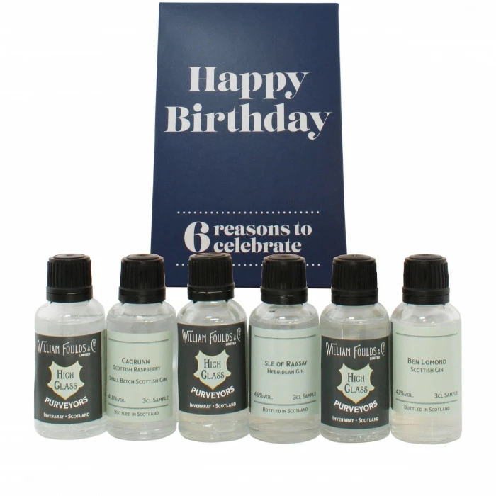 Happy Birthday (Dark Blue) 6 Reasons Gin Gift Pack 3 Happy Birthday (Dark Blue) 6 Reasons Gin Gift Pack