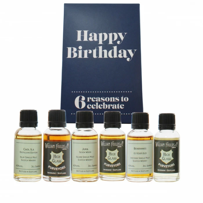 Happy Birthday (Dark Blue) 6 Reasons Whisky Gift Pack 3 Happy Birthday (Dark Blue) 6 Reasons Whisky Gift Pack