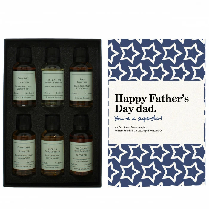 Happy Father's Day You're A Superstar Blue 6x3cl Whisky Gift Pack 4 Happy Father's Day You're A Superstar Blue 6x3cl Whisky Gift Pack - Image 2