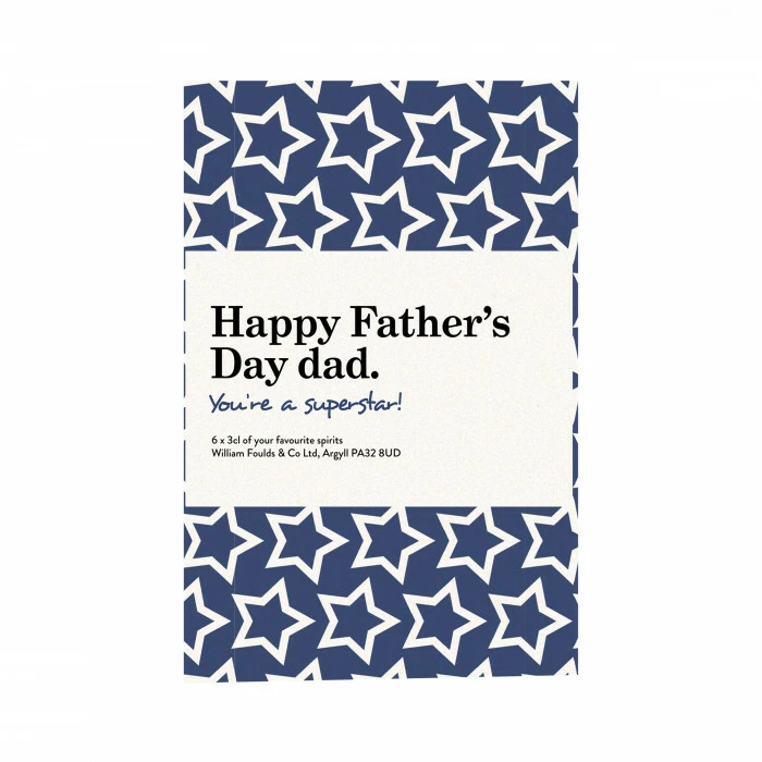 Happy Father's Day You're A Superstar Blue 6x3cl Whisky Gift Pack 5 Happy Father's Day You're A Superstar Blue 6x3cl Whisky Gift Pack - Image 3