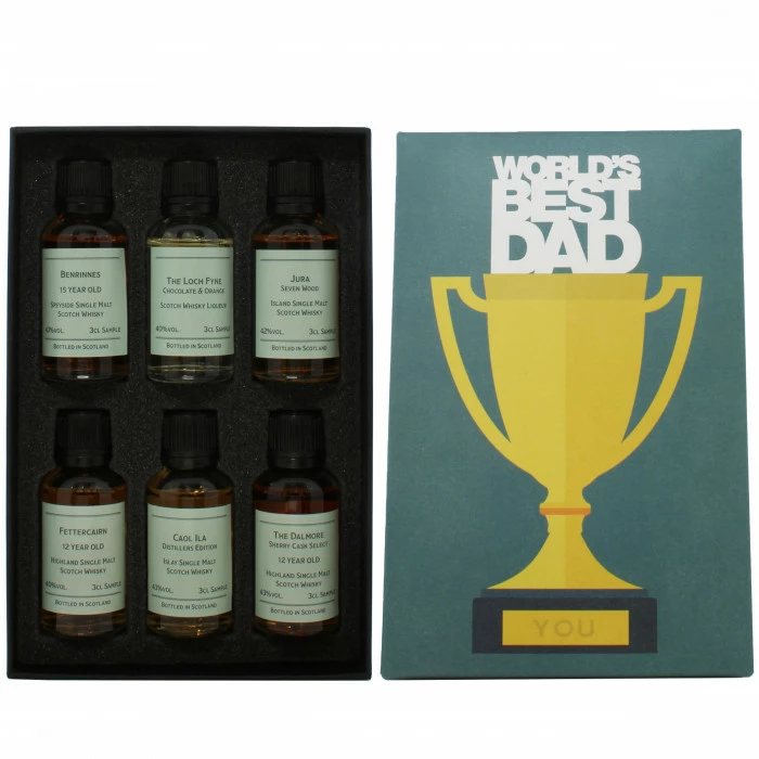 World's Best Dad 6x3cl Whisky Gift Set 4 World's Best Dad 6x3cl Whisky Gift Set - Image 2